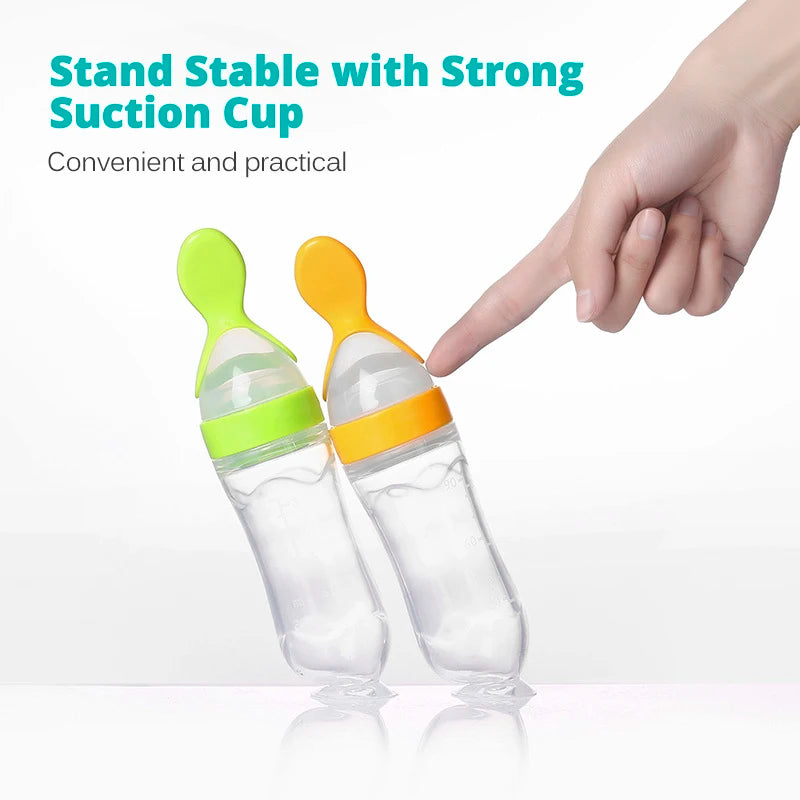 Bottles Squeeze Spoon Milk Feeding Bottle Cup