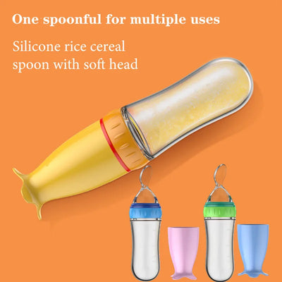 Bottles Squeeze Spoon Milk Feeding Bottle Cup