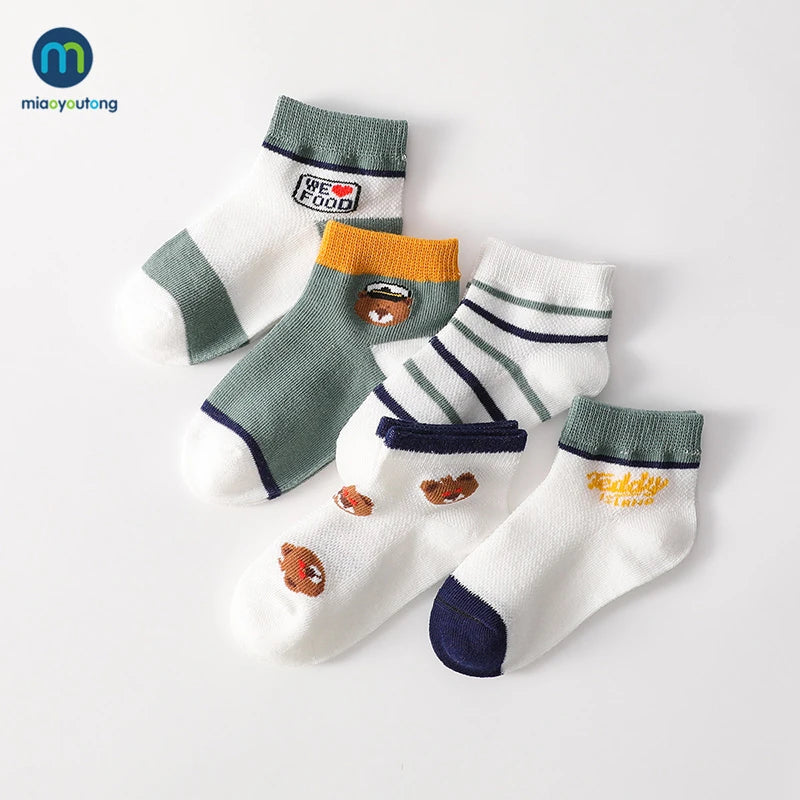 5 Pairs/Lot Newborn Short Baby Boy Socks