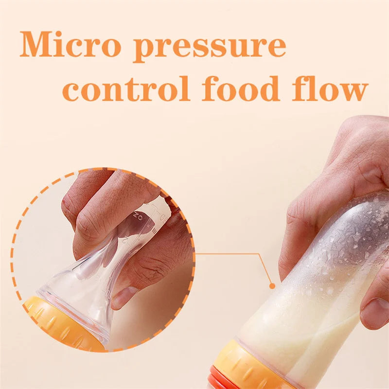 Bottles Squeeze Spoon Milk Feeding Bottle Cup