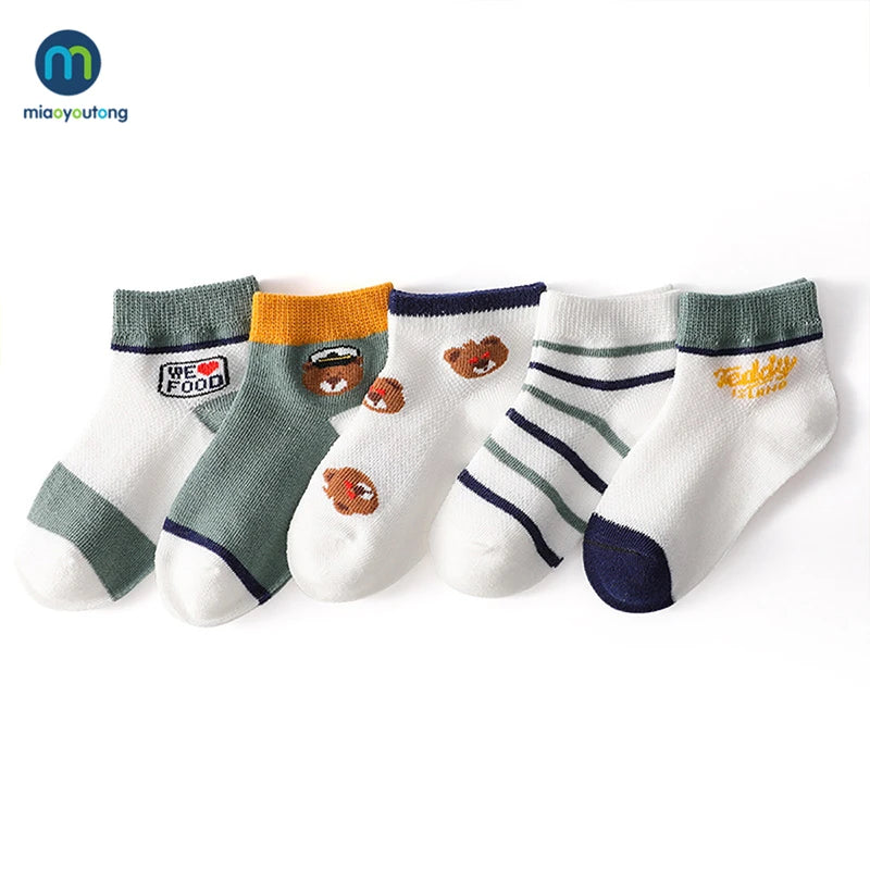 5 Pairs/Lot Newborn Short Baby Boy Socks