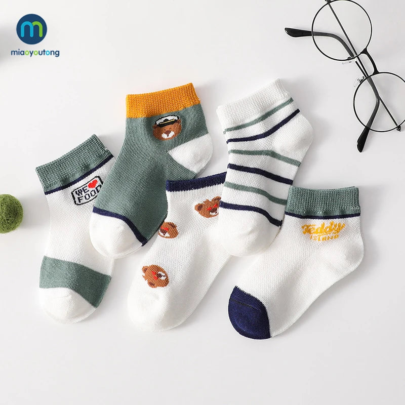 5 Pairs/Lot Newborn Short Baby Boy Socks