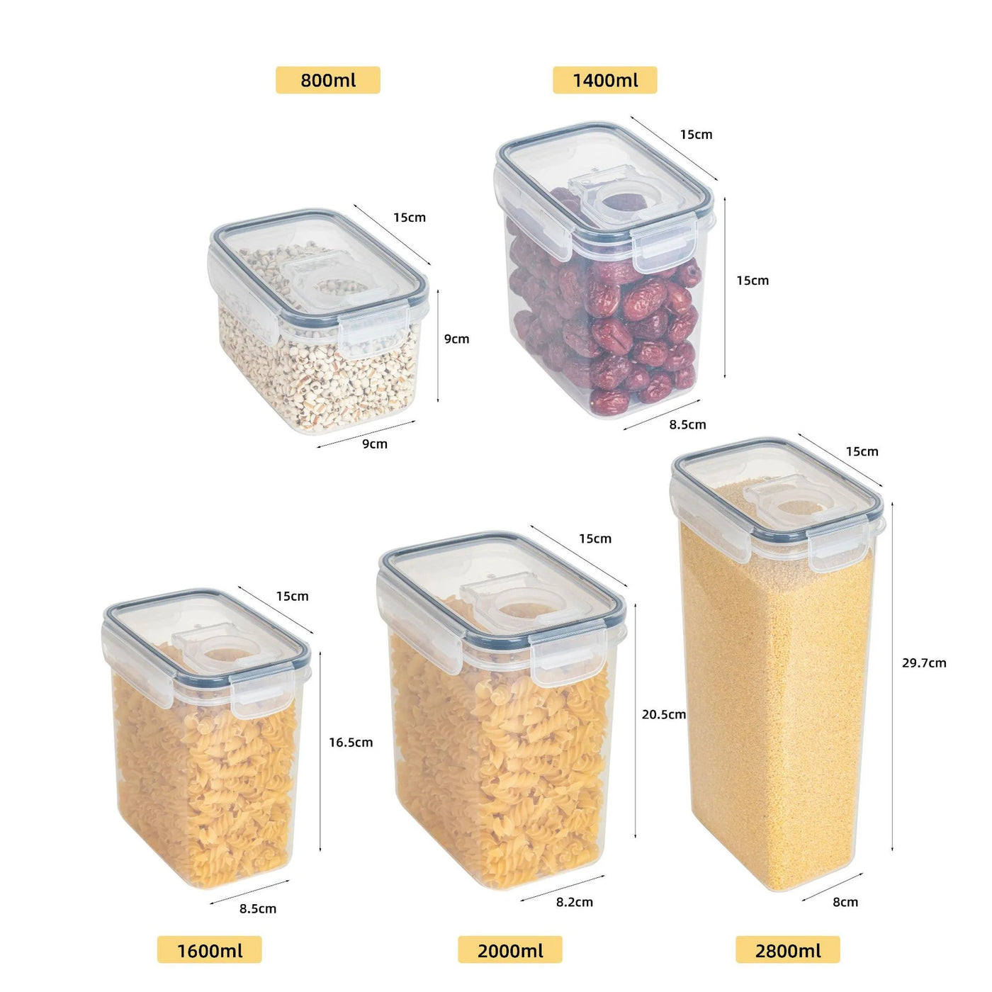 Airtight Food Storage Box Kitchen Organizer