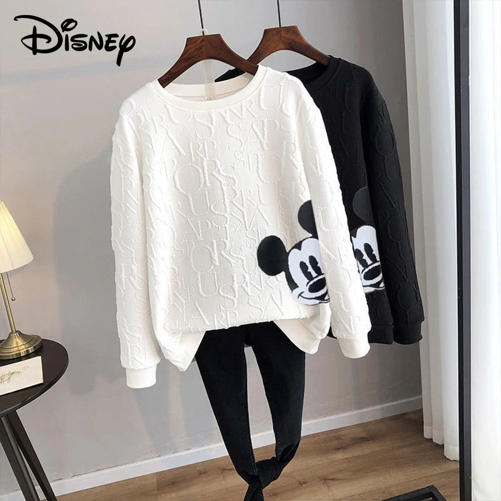 Mickey Mouse Print Loose Sweatshirt