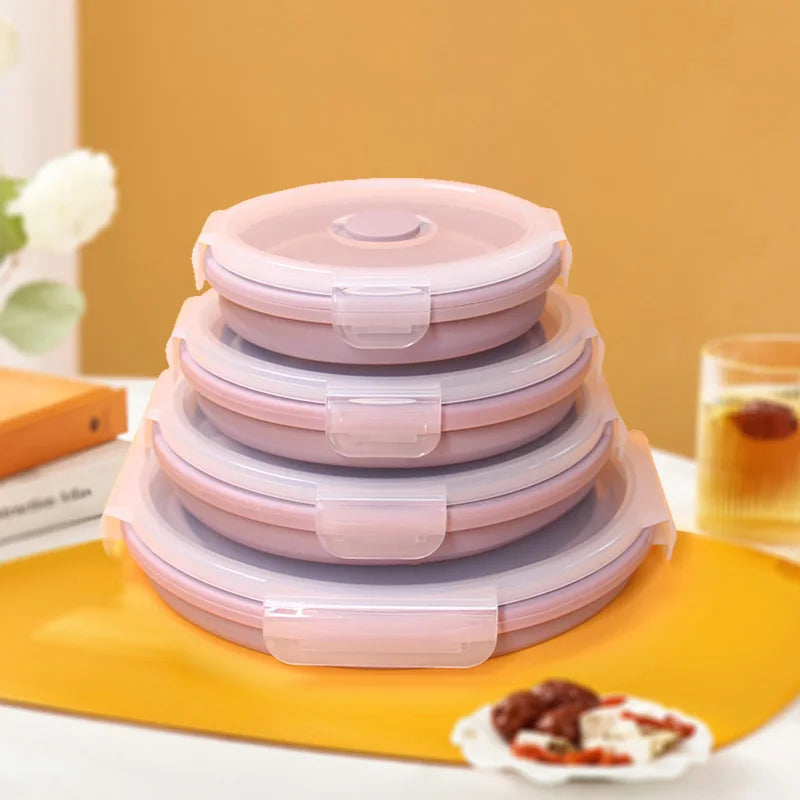 4 Pcs Food Storage Folding Lunch Box