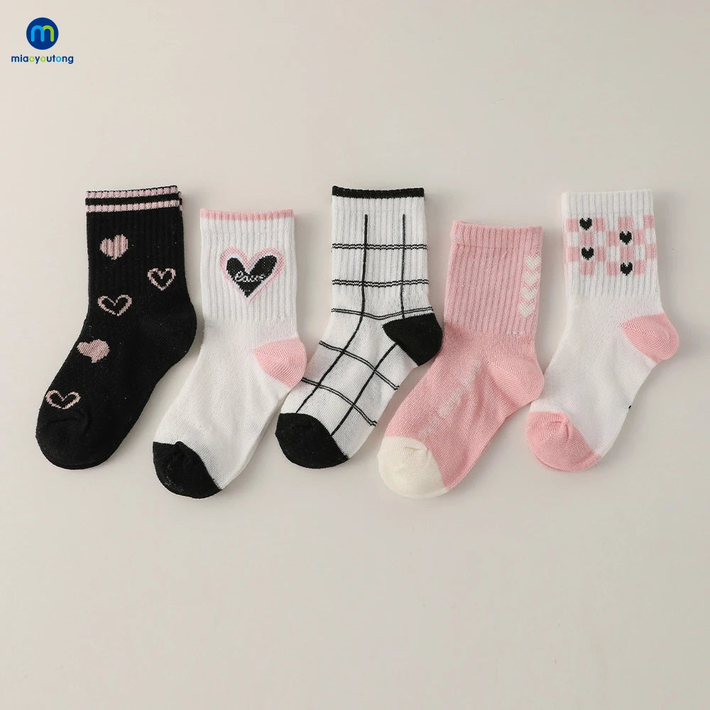 5 Pairs/Lot High Elastic Breathable Baby Socks