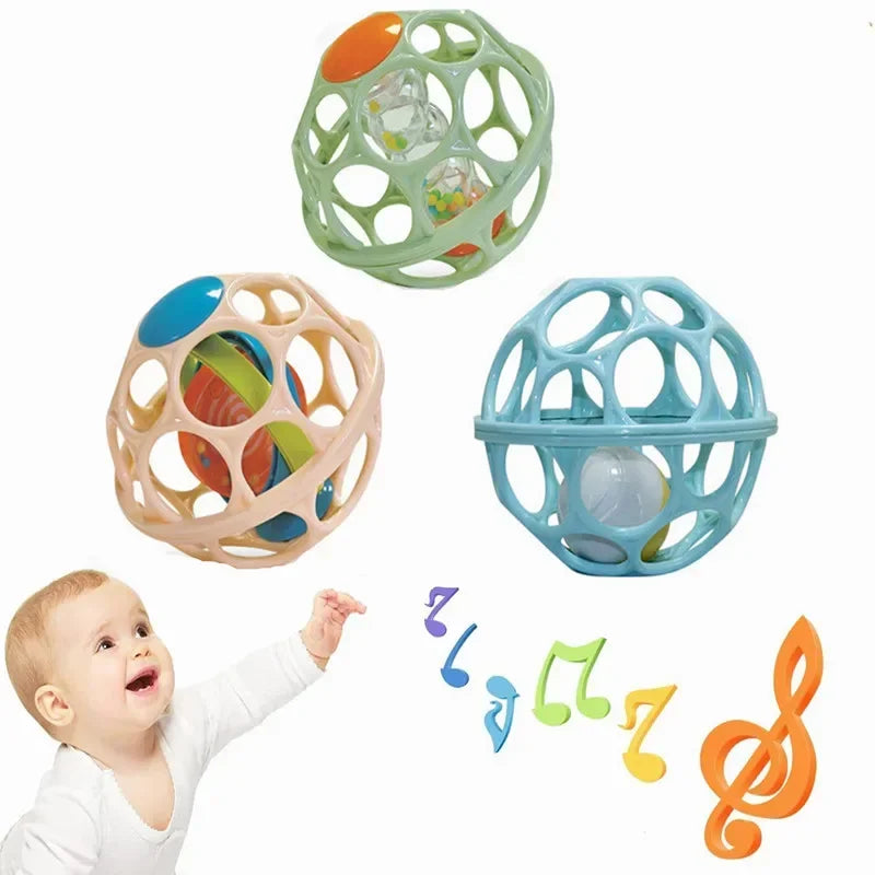 Baby Hand Rattle Soft Ball Toys for 0-12 Months