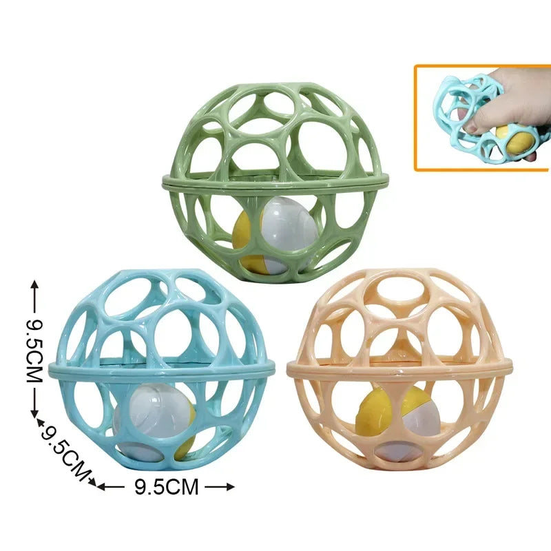 Baby Hand Rattle Soft Ball Toys for 0-12 Months