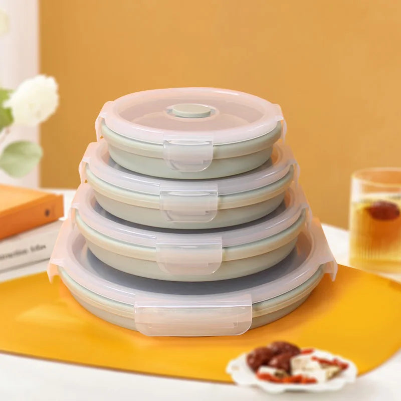 4 Pcs Food Storage Folding Lunch Box